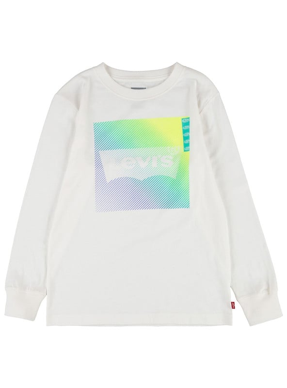 POLERA NIÑO LEVIS BLANCA MANGA LARGA - 1