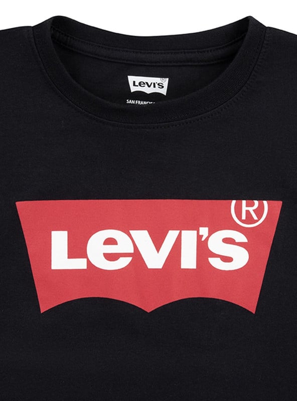 POLERA NIÑO LEVIS NEGRA BATWING MANGA CORTA - 3