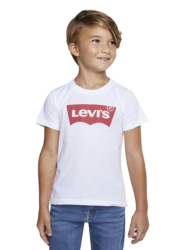 POLERA NIÑO LEVIS BLANCA BATWING MANGA CORTA - 4