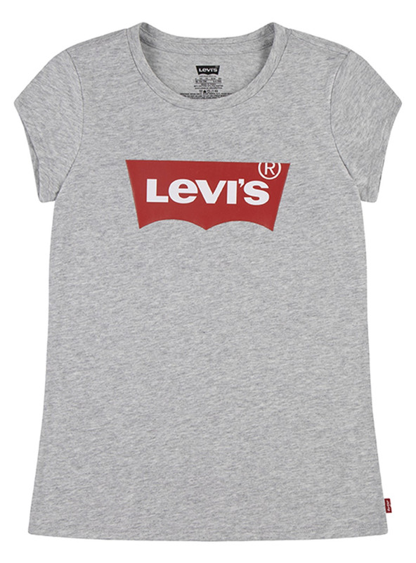 POLERA NIÑA LEVIS GRIS MANGA CORTA - 1