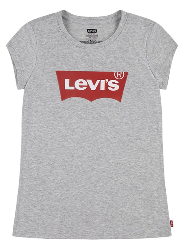 POLERA NIÑA LEVIS GRIS MANGA CORTA - 1