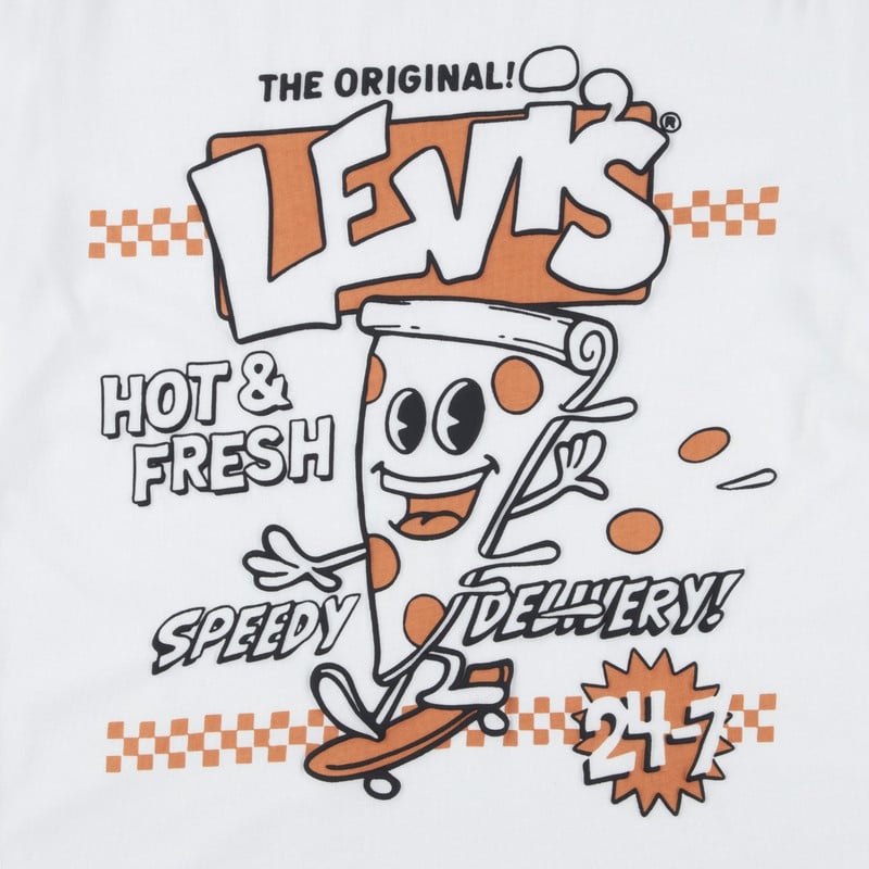 POLERA NIÑO MC PIZZA EN COLOR BLANCO LEVIS 81M305-W1T - 2