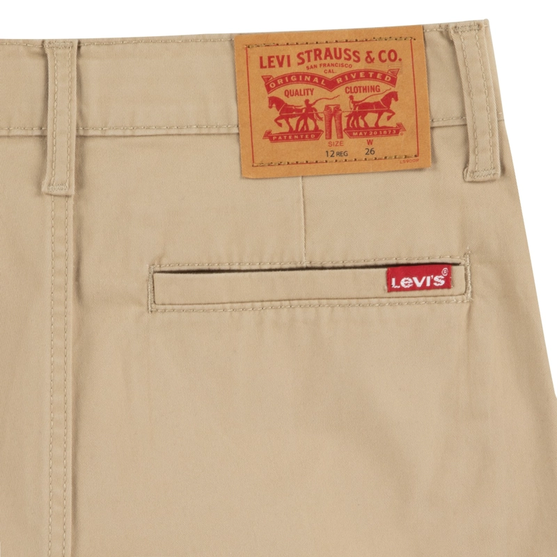 SHORT NIÑO STRAIGHT FIT KHAKI LEVIS - 3