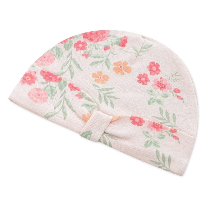 SET 3 PIEZAS MANTA, GORRO Y MITONES FLORAL BEBE HUGGIES - 3
