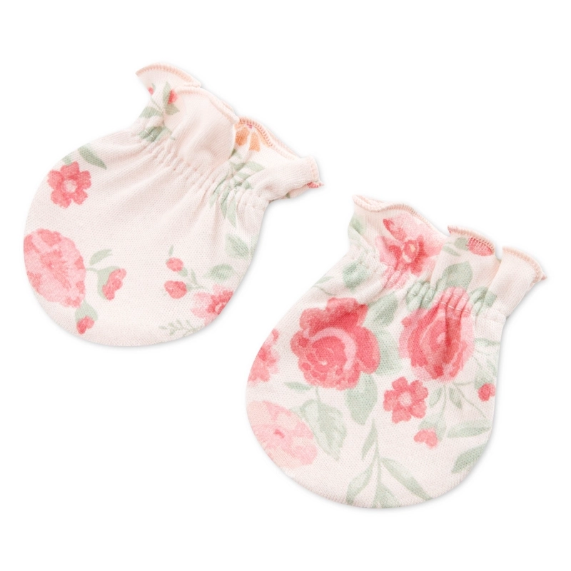 SET 3 PIEZAS MANTA, GORRO Y MITONES FLORAL BEBE HUGGIES - 4