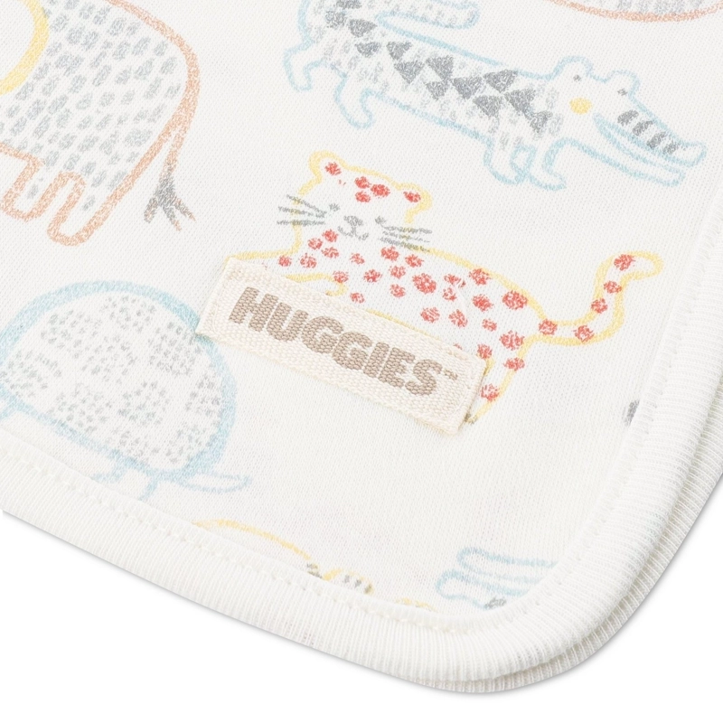 SET 3 PIEZAS MANTA, GORRO Y MITONES ANIMALES BEBE HUGGIES - 4