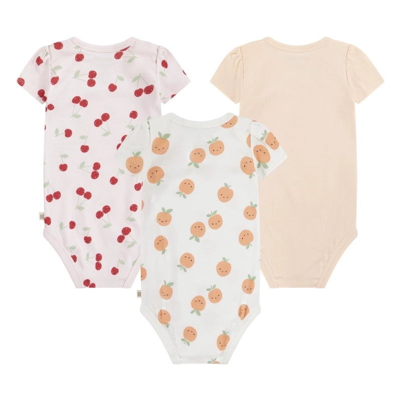 SET 3 BODIES MANGA CORTA FRUTAS BEBE HUGGIES - 2