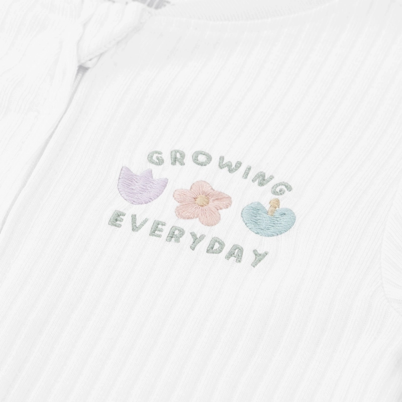 PIJAMA CON CIERRE FLORES BEBE HUGGIES - 4