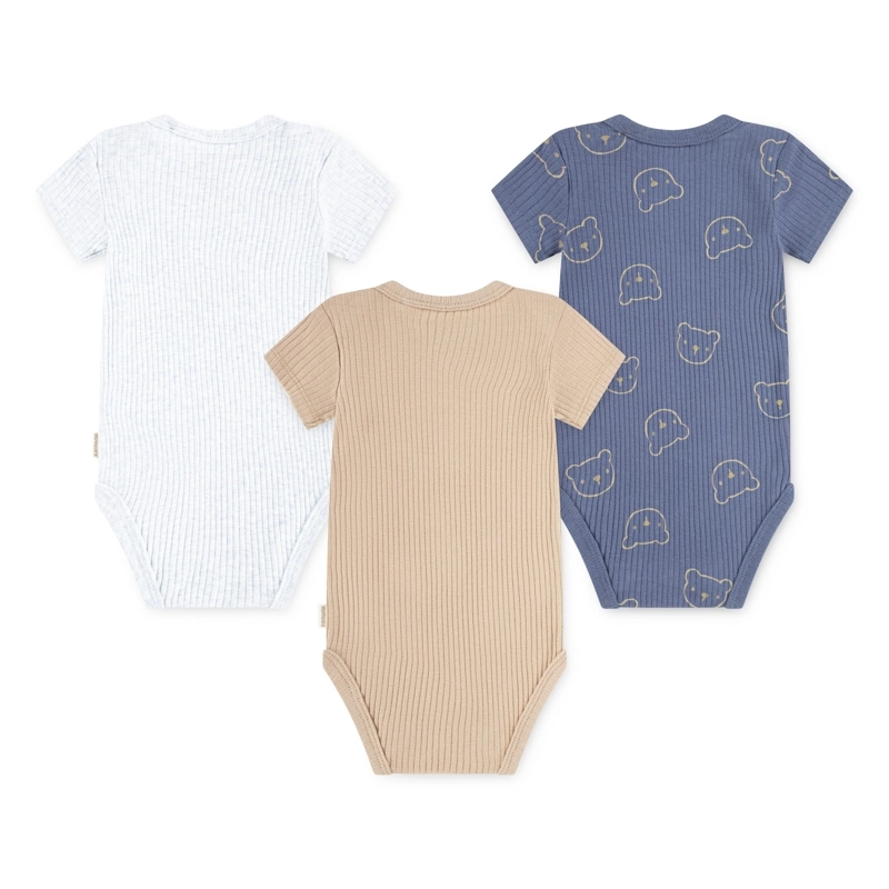 SET DE 3 PIEZAS BODIES MANGA CORTA OSITOS  BEBE HUGGIES - 2