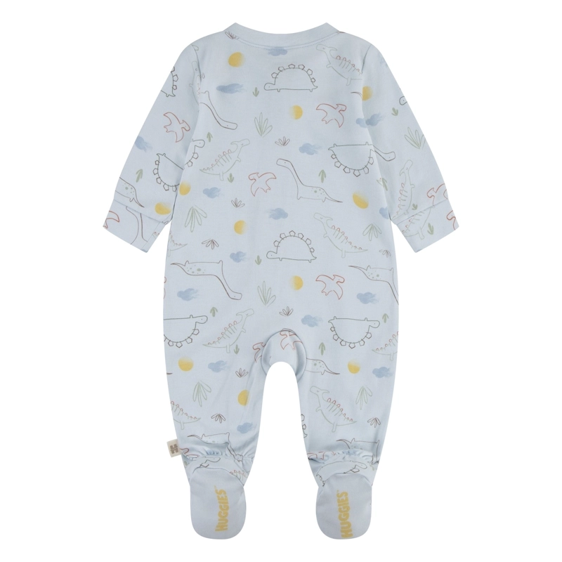 PIJAMA CON PIES Y CIERRE DINOSAURIOS BEBE HUGGIES - 1