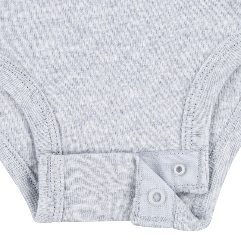 SET DE 3 PIEZAS BODIES MANGA CORTA GRISES BEBE HUGGIES - 3