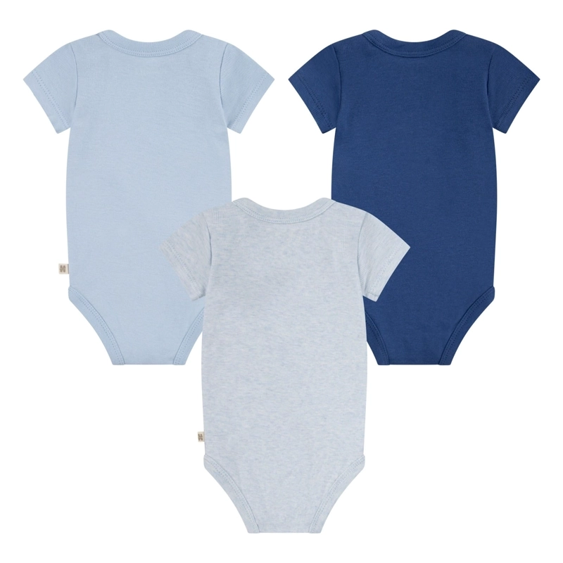 SET DE 3 PIEZAS BODIES MANGA CORTA NEUTROS BEBE HUGGIES - 2