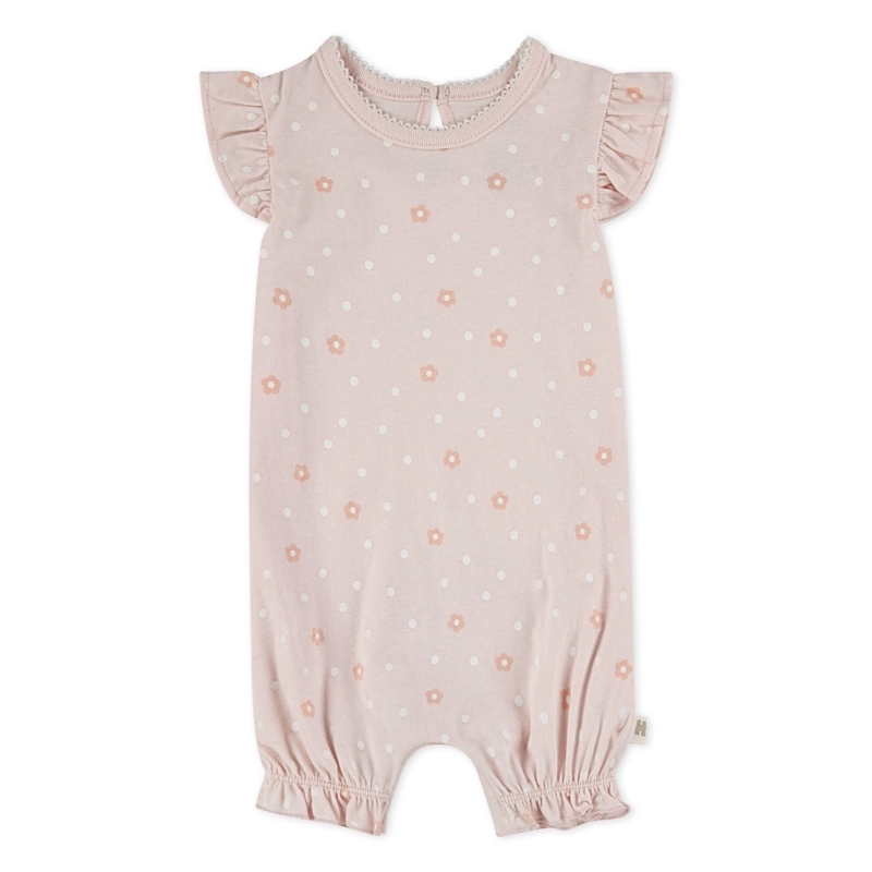 ENTERITO CORTO CON VOLANTES FLORES BEBE HUGGIES - 1