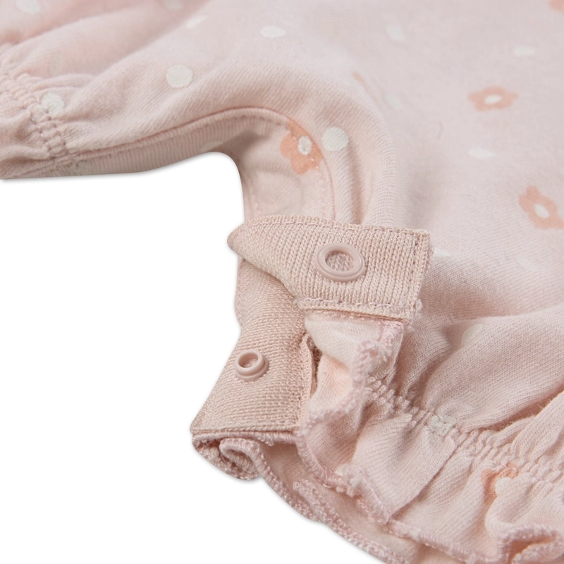 ENTERITO CORTO CON VOLANTES FLORES BEBE HUGGIES - 5
