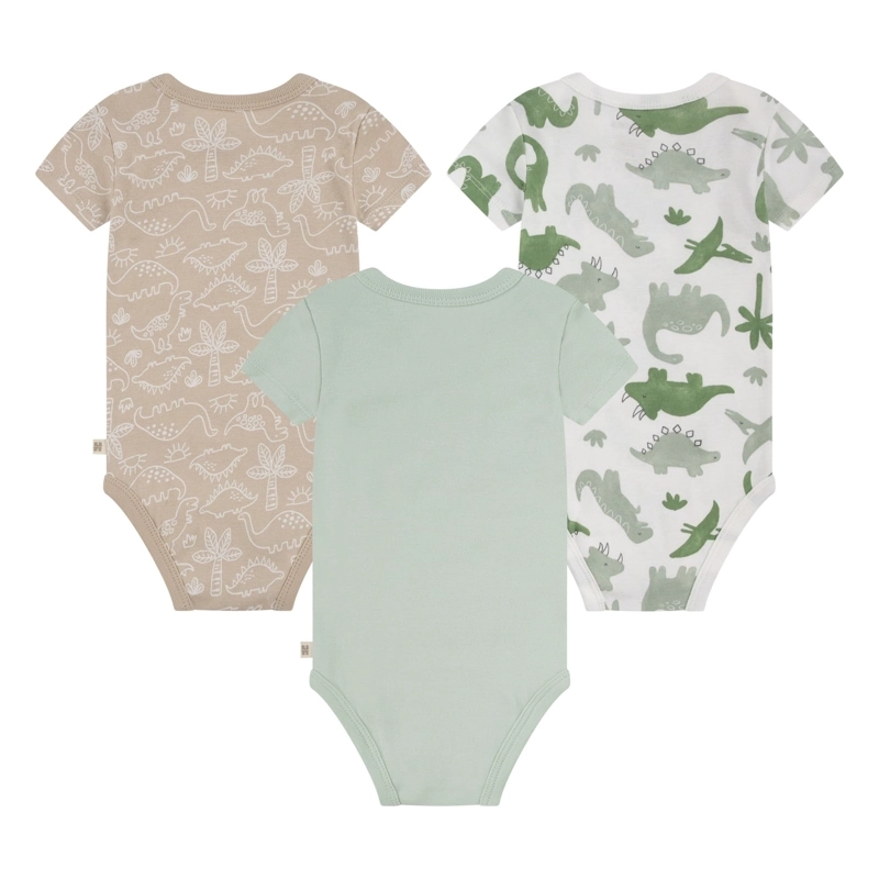 SET DE 3 PIEZAS BODIES MANGA CORTA DINOSAURIOS BEBE HUGGIES - 2