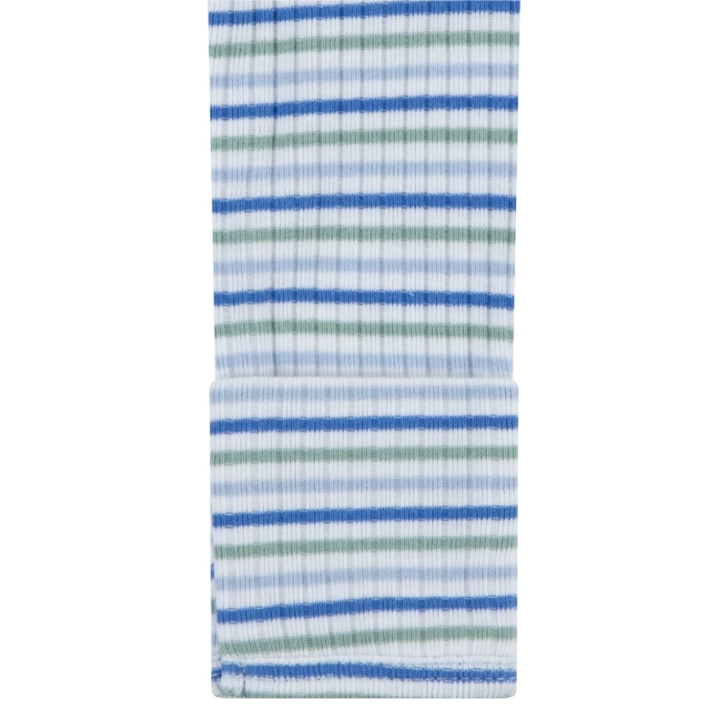 PIJAMA CON PIES Y CIERRE RAYADO CELESTE BEBE HUGGIES - 5