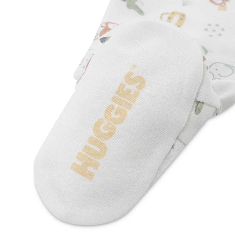 CONJUNTO 3 PIEZAS CHALECO, PANTALON Y GORRO BLANCO BEBE HUGGIES - 2
