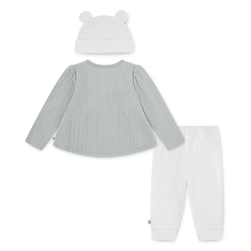 CONJUNTO 3 PIEZAS CHALECO, PANTALON Y GORRO VERDE BEBE HUGGIES - 2