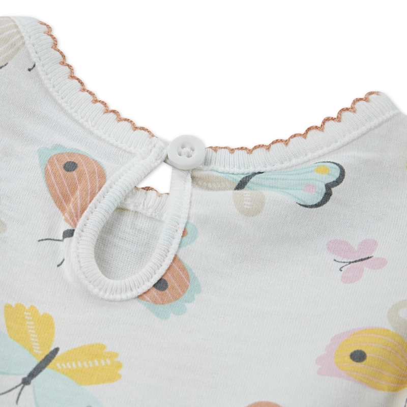 CONJUNTO 3 PIEZAS VESTIDO, CHALECO Y CALZON CUBREPAÑAL MARIPOSAS BEBE HUGGIES - 4