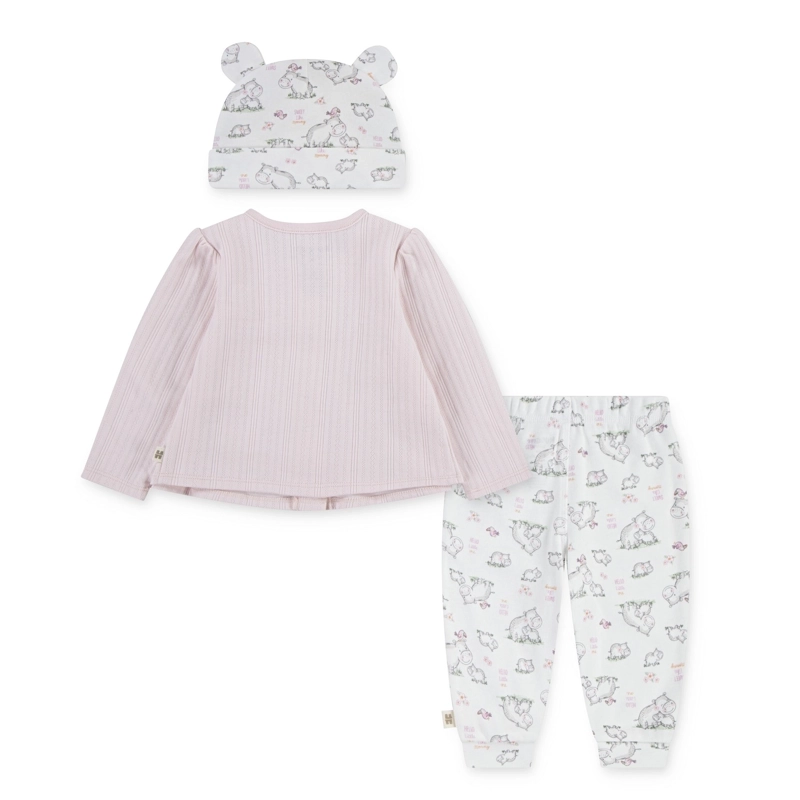 CONJUNTO 3 PIEZAS CHALECO, PANTALON Y GORRO ANIMALES BEBE HUGGIES - 2
