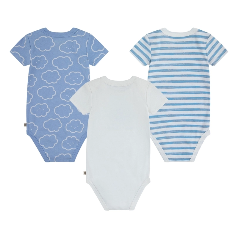 SET DE 3 PIEZAS BODIES MANGA CORTA NUBES BEBE HUGGIES - 2