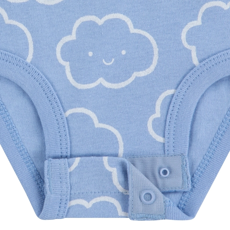 SET DE 3 PIEZAS BODIES MANGA CORTA NUBES BEBE HUGGIES - 3