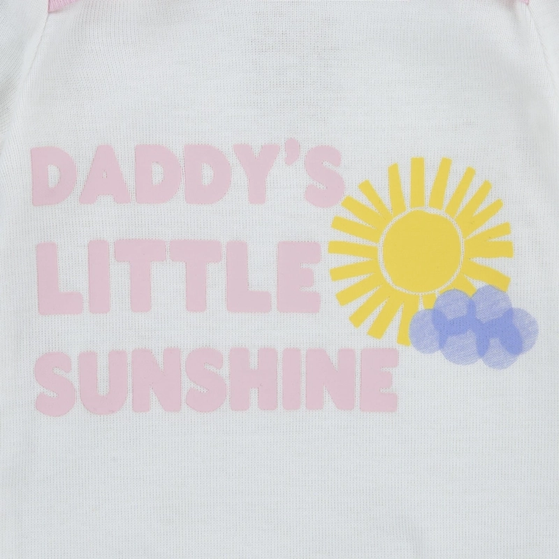 SET 3 PIEZAS BODIES MANGA CORTA Y PANTALON NUBES  BEBE HUGGIES - 3