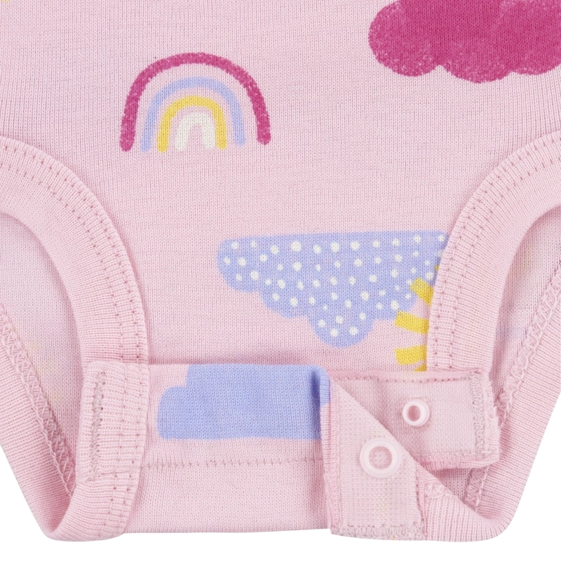 SET 3 PIEZAS BODIES MANGA CORTA Y PANTALON NUBES  BEBE HUGGIES - 4