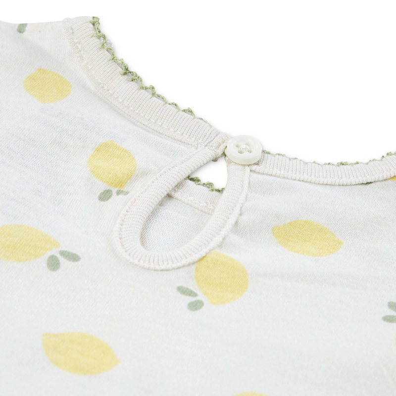 ENTERITO CORTO CON VOLANTES LIMONES BEBE HUGGIES - 4