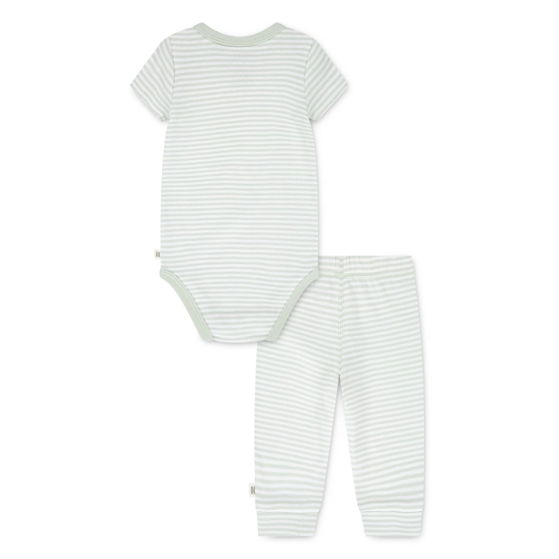 CONJUNTO 2 PIEZAS BODY MANGA CORTA Y PANTALON CONEJO BEBE HUGGIES - 2