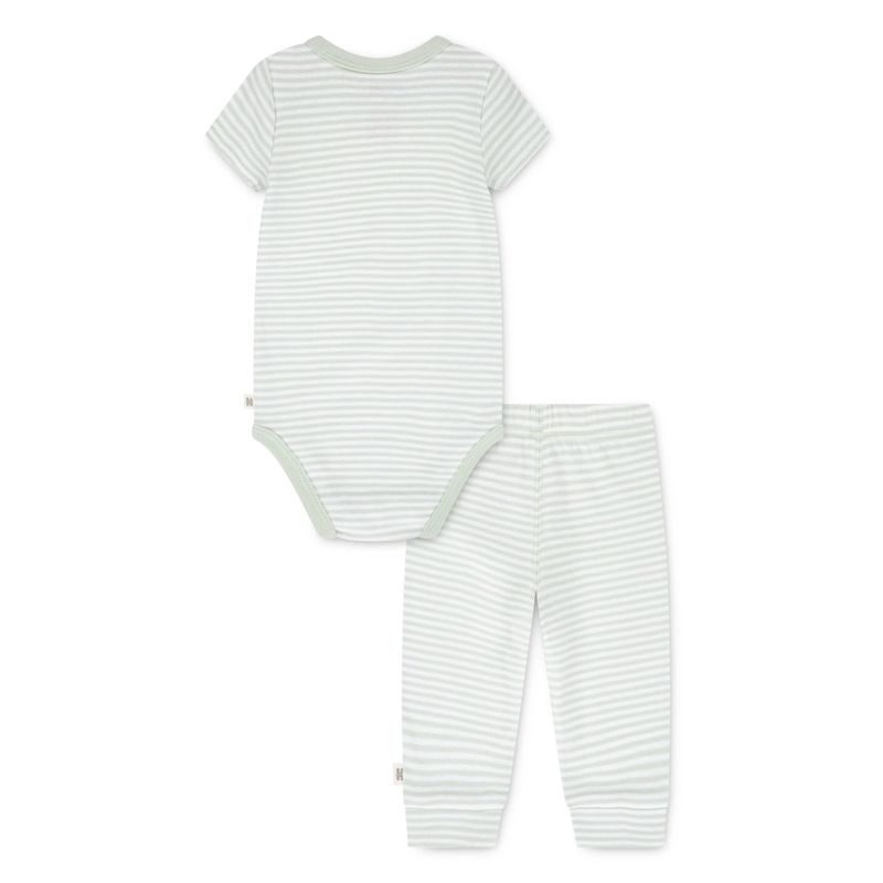 CONJUNTO 2 PIEZAS BODY MANGA CORTA Y PANTALON CONEJO BEBE HUGGIES - 2