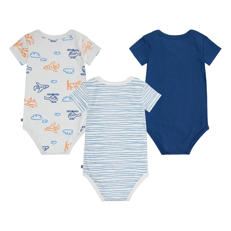 SET DE 3 PIEZAS BODIES MANGA CORTA AVIONES BEBE HUGGIES - 2
