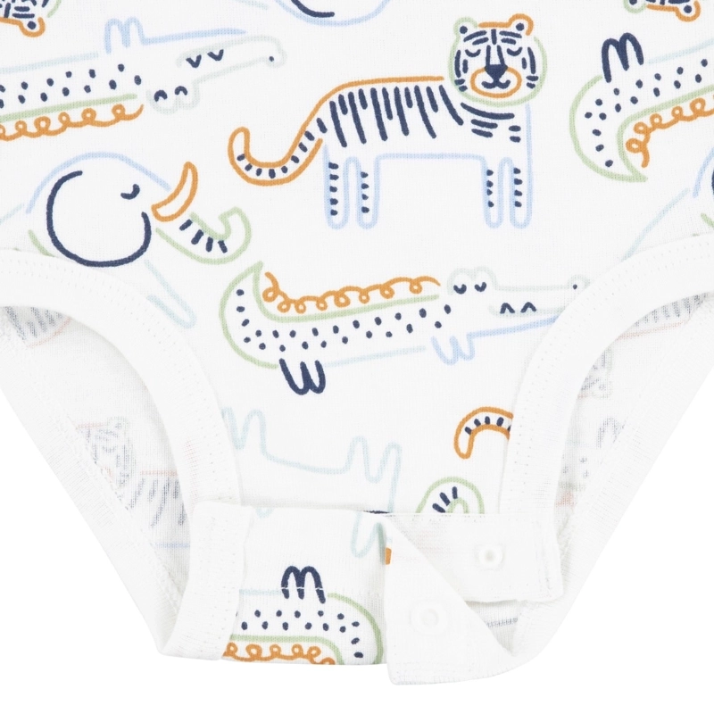CONJUNTO 3 PIEZAS BODIES MANGA CORTA Y PANTALON SAFARI BEBE HUGGIES - 3