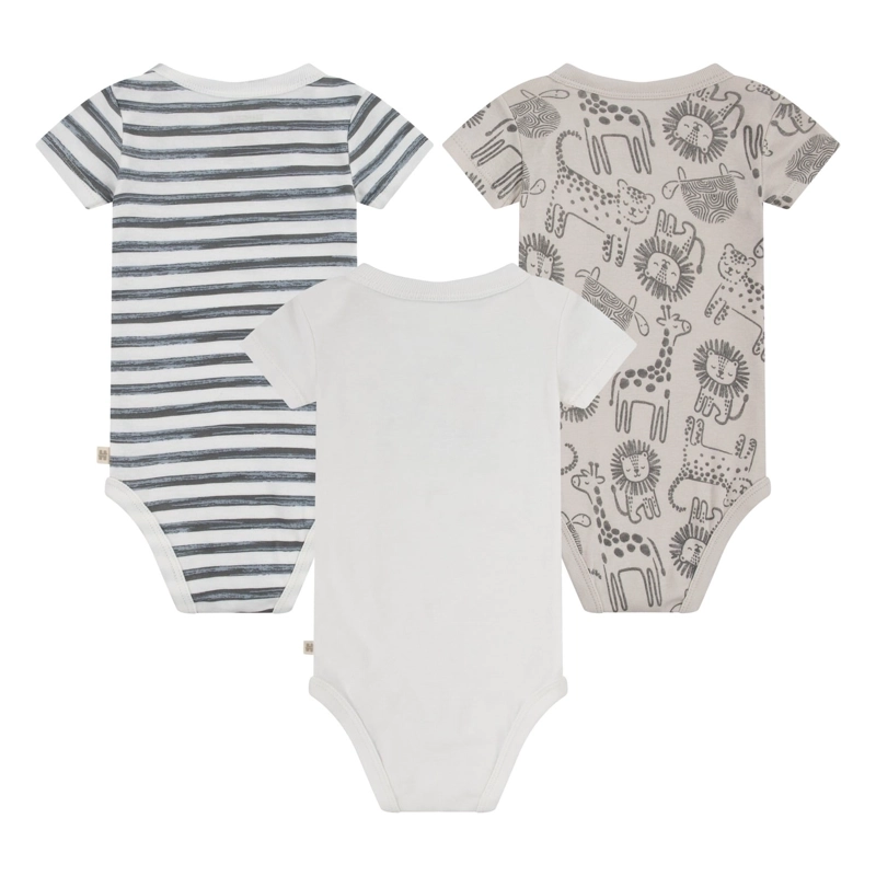 SET DE 3 PIEZAS BODIES MANGA CORTA ZOO BEBE HUGGIES - 2