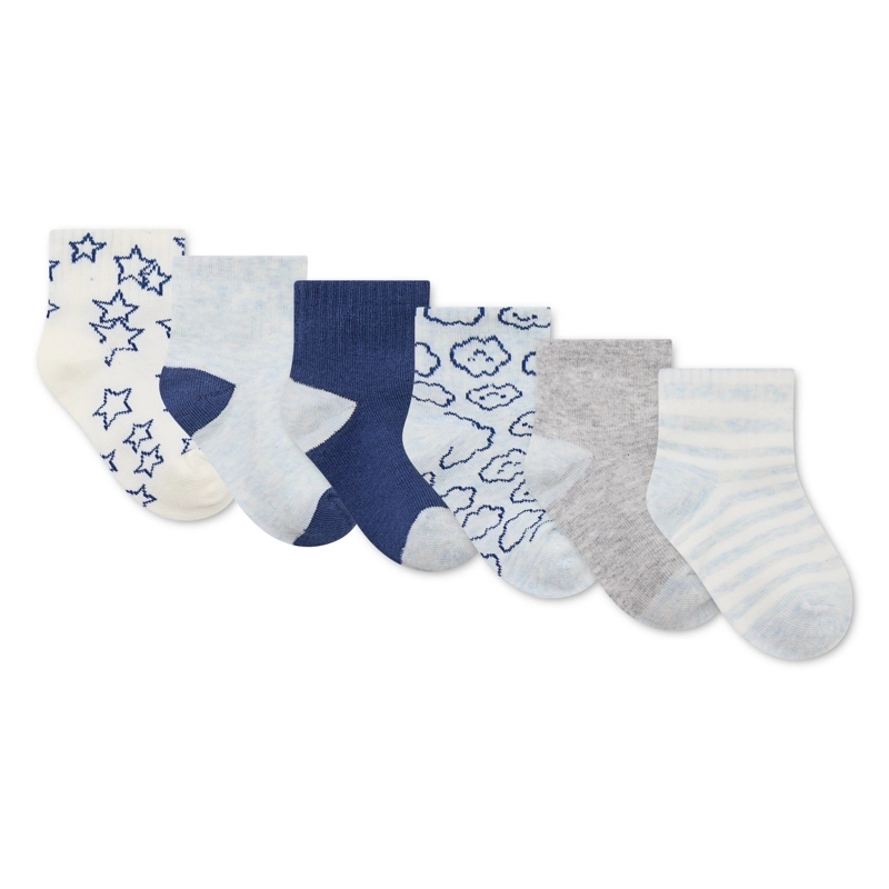 PACK 6 CALCETINES NUBES Y ESTRELLAS BEBE HUGGIES - 2