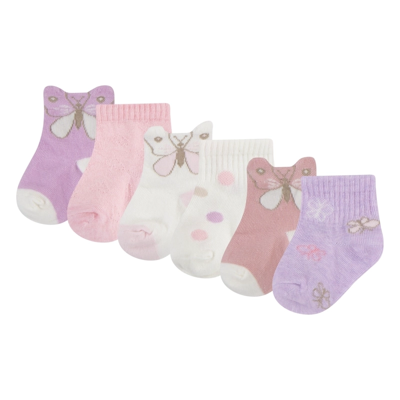 PACK 6 CALCETINES MARIPOSAS BEBE HUGGIES - 1