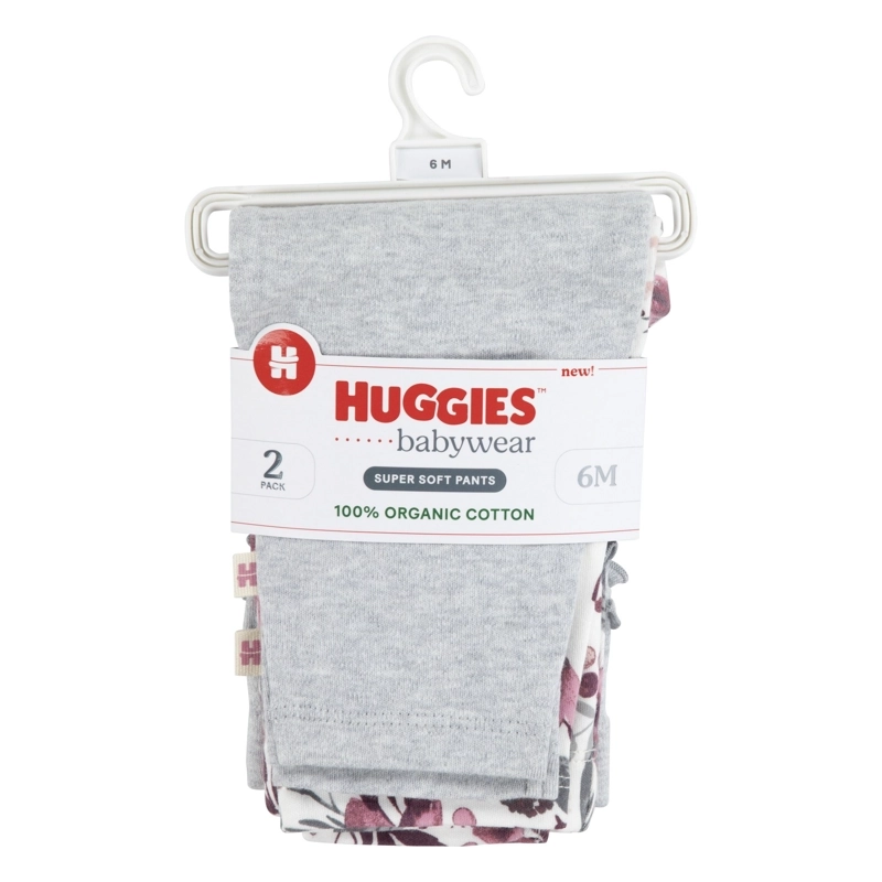 SET 2 CALZAS FLORES BEBE HUGGIES - 5