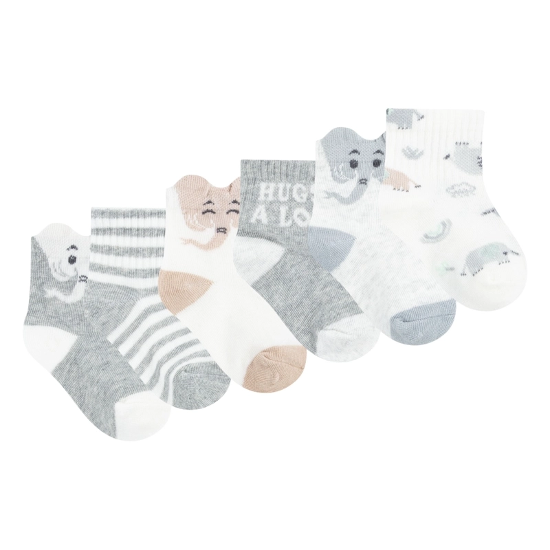 PACK 6 CALCETINES ELEFANTES BEBE HUGGIES - 2