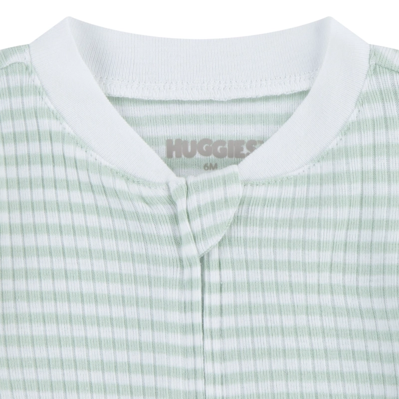 PIJAMA CON PIES Y CIERRE VERDE AGUA BEBE HUGGIES - 3