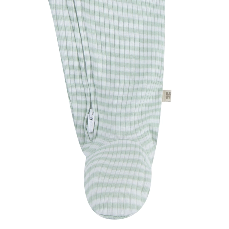 PIJAMA CON PIES Y CIERRE VERDE AGUA BEBE HUGGIES - 4