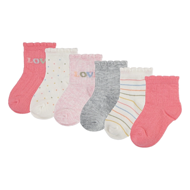 PACK 6 CALCETINES CON RIBETE LOVE BEBE HUGGIES - 1