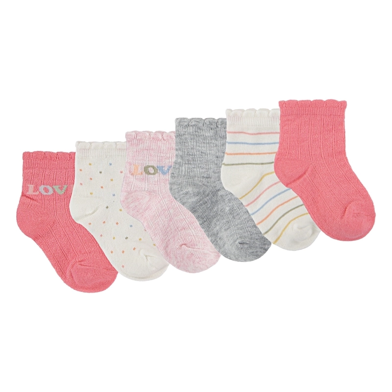 PACK 6 CALCETINES CON RIBETE LOVE BEBE HUGGIES - 2