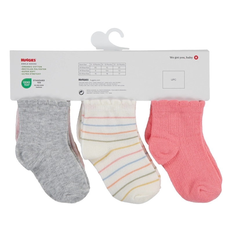 PACK 6 CALCETINES CON RIBETE LOVE BEBE HUGGIES - 4