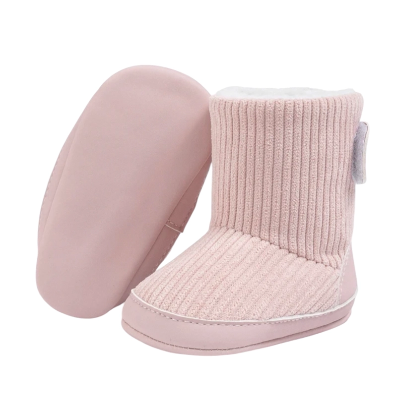 BOTAS DE BEBÉ INVIERNO CON CHIPORRO Y VELCRO ROSADA - 1