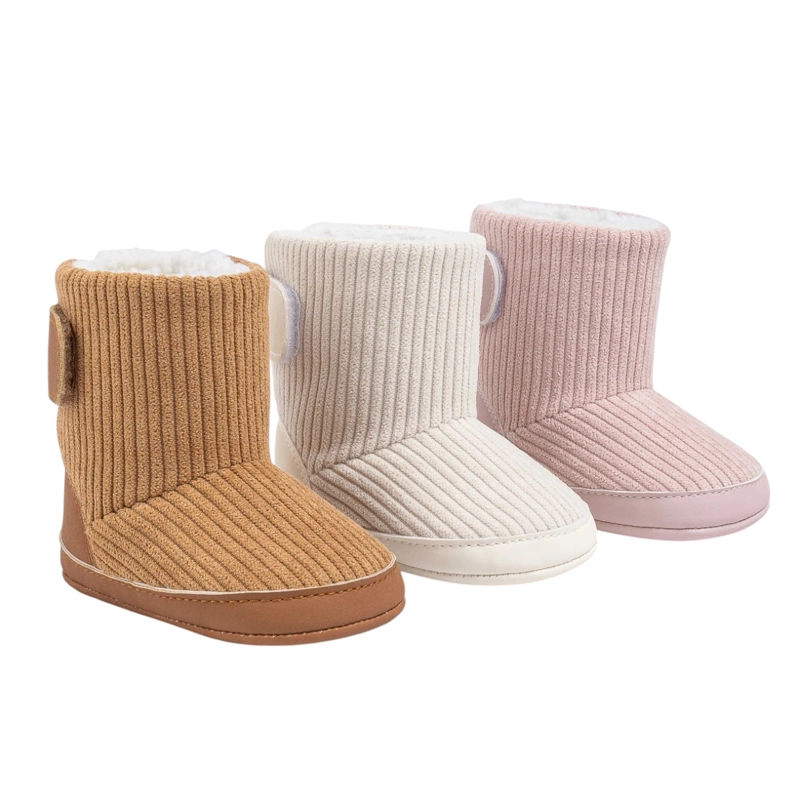 BOTAS DE BEBÉ INVIERNO CON CHIPORRO Y VELCRO ROSADA - 4