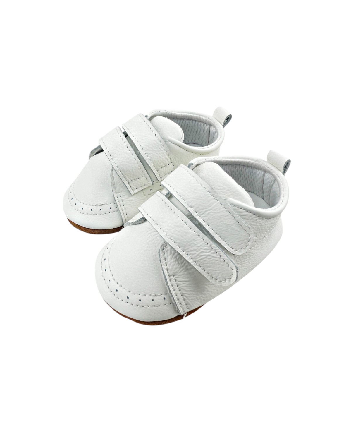 ZAPATOS BEBÉ PRIMEROS PASOS CUERO EN COLOR BLANCO | DOBLE VELCRO - 5