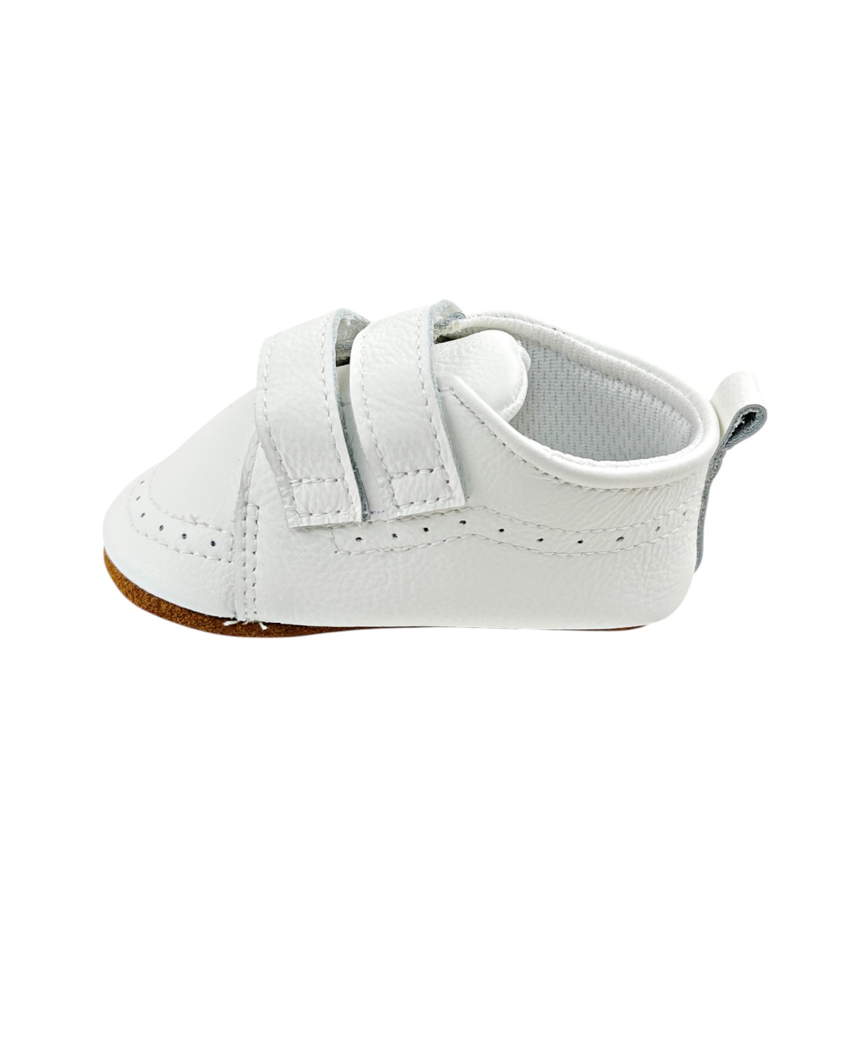 ZAPATOS BEBÉ PRIMEROS PASOS CUERO EN COLOR BLANCO | DOBLE VELCRO - 6