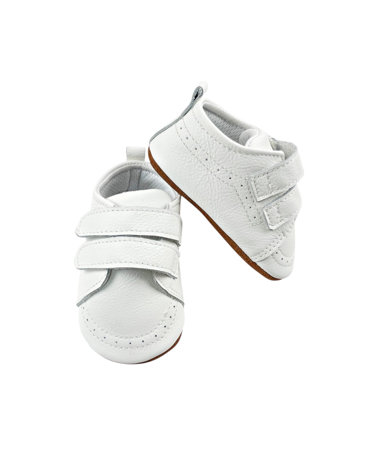 ZAPATOS BEBÉ PRIMEROS PASOS CUERO EN COLOR BLANCO | DOBLE VELCRO - 7