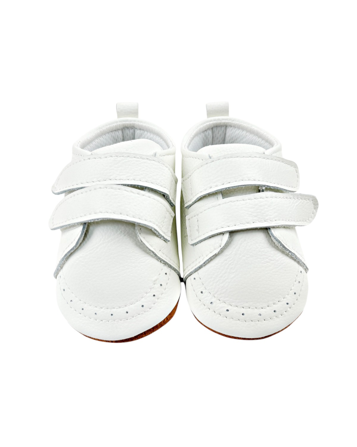 ZAPATOS BEBÉ PRIMEROS PASOS CUERO EN COLOR BLANCO | DOBLE VELCRO - 8