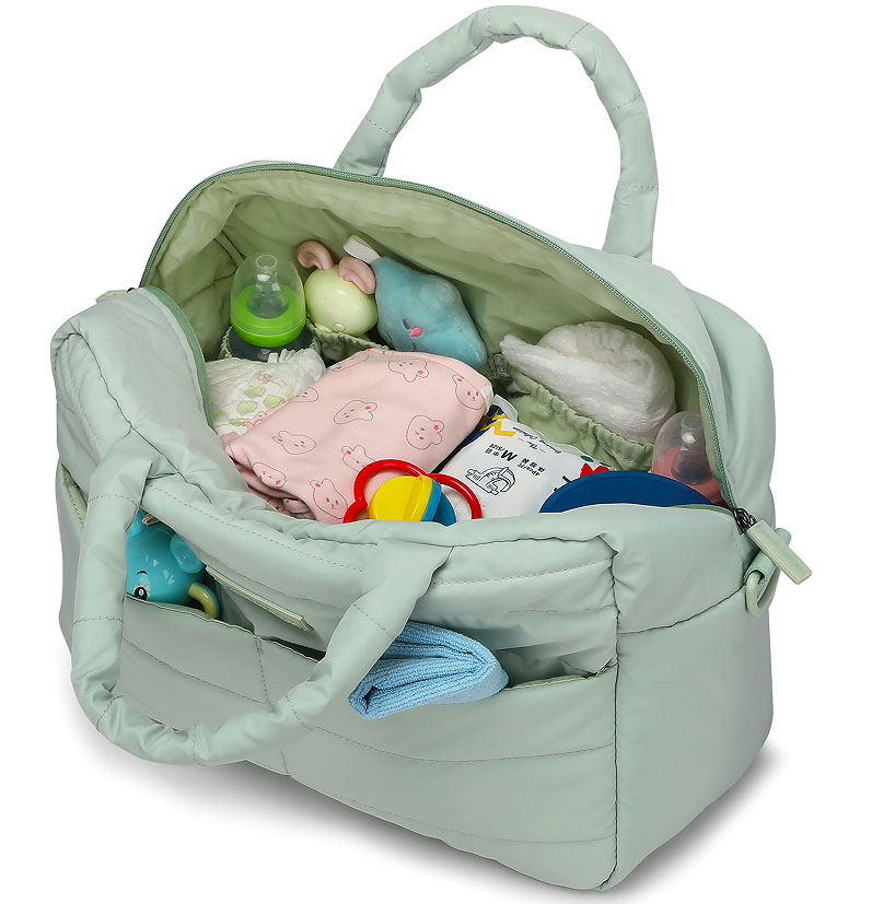 BOLSO MATERNAL IMPERMEABLE 24L CON CAMBIADOR Y BOLSILLO TÉRMICO | ACOLCHADO Y MULTIFUNCIONAL - 5